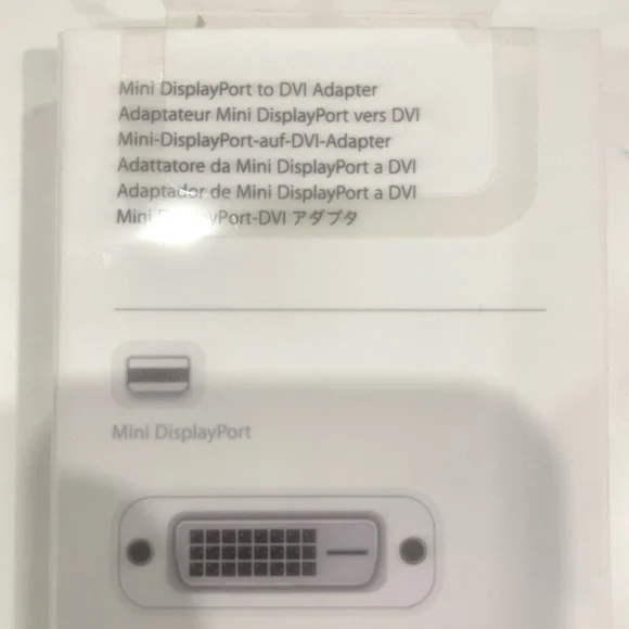 NWT Apple DisplayPort to DVI Adapter - Picture 3 of 4